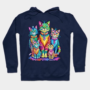 TyeDye Cats Hoodie